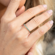 BAGUE RIVIÈRE - Pierre de naissance
