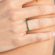 BAGUE RIVIÈRE - Pierre de naissance