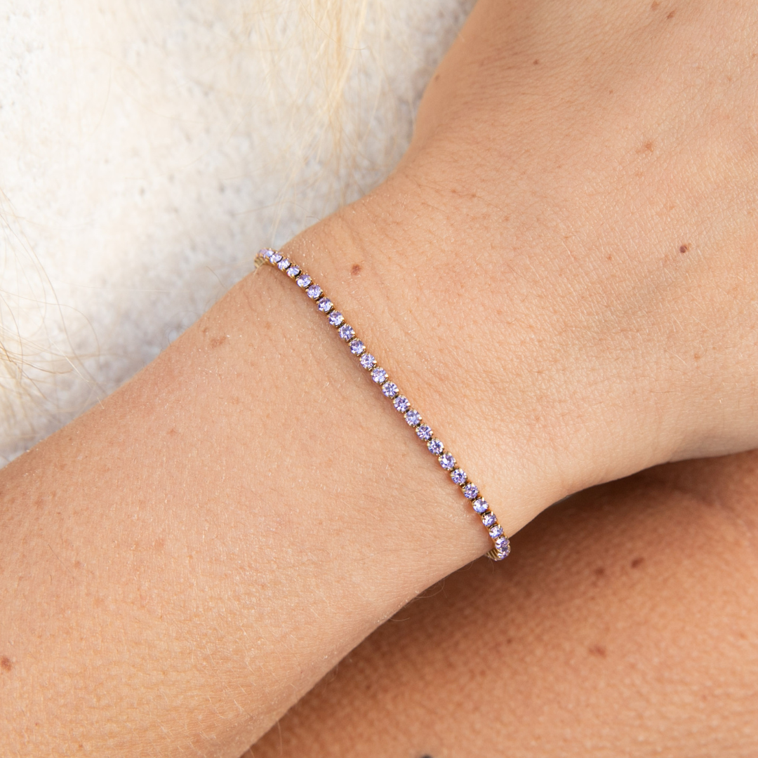 BRACELET RIVIÈRE ELYA - Pierre de naissance