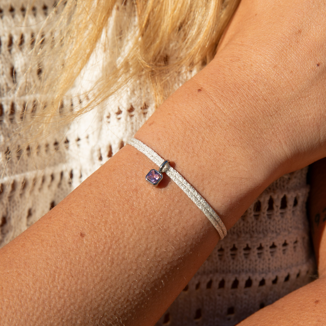 BRACELET CORDON MYA - Pierre de naissance