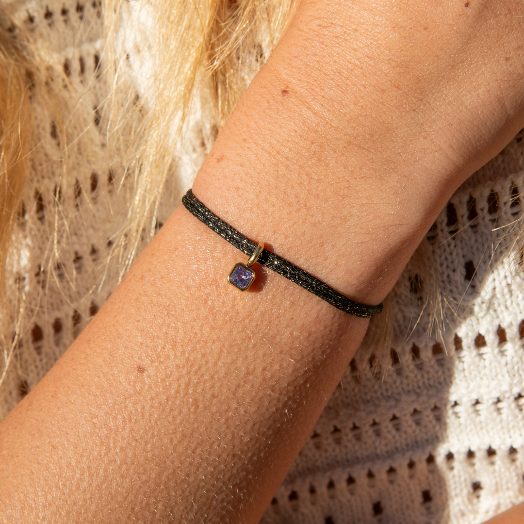BRACELET CORDON MYA - Pierre de naissance