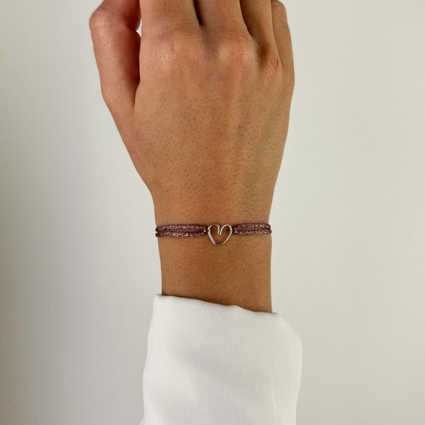 BRACELET COEUR PAILLETTE