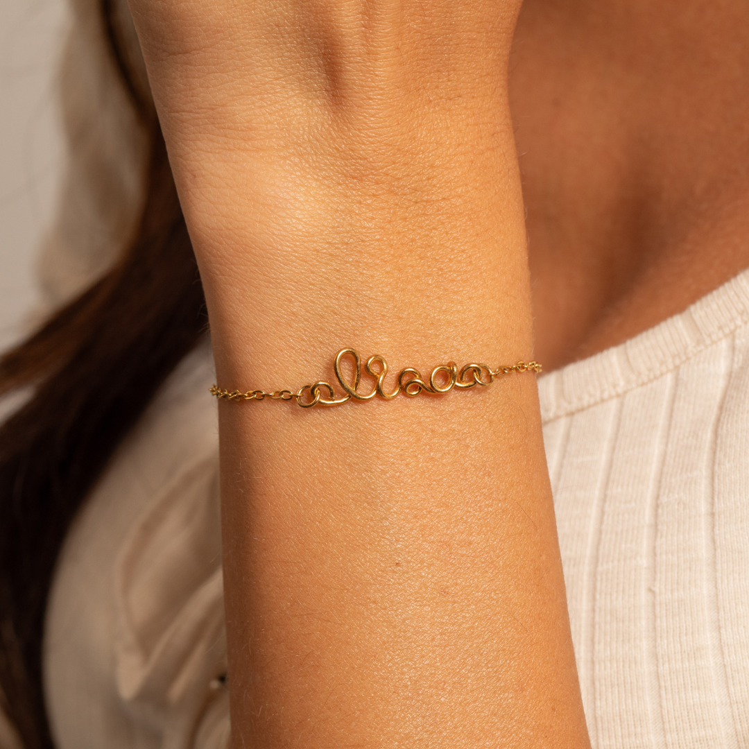 BRACELET FIL PLAQUÉ PERSONNALISÉ