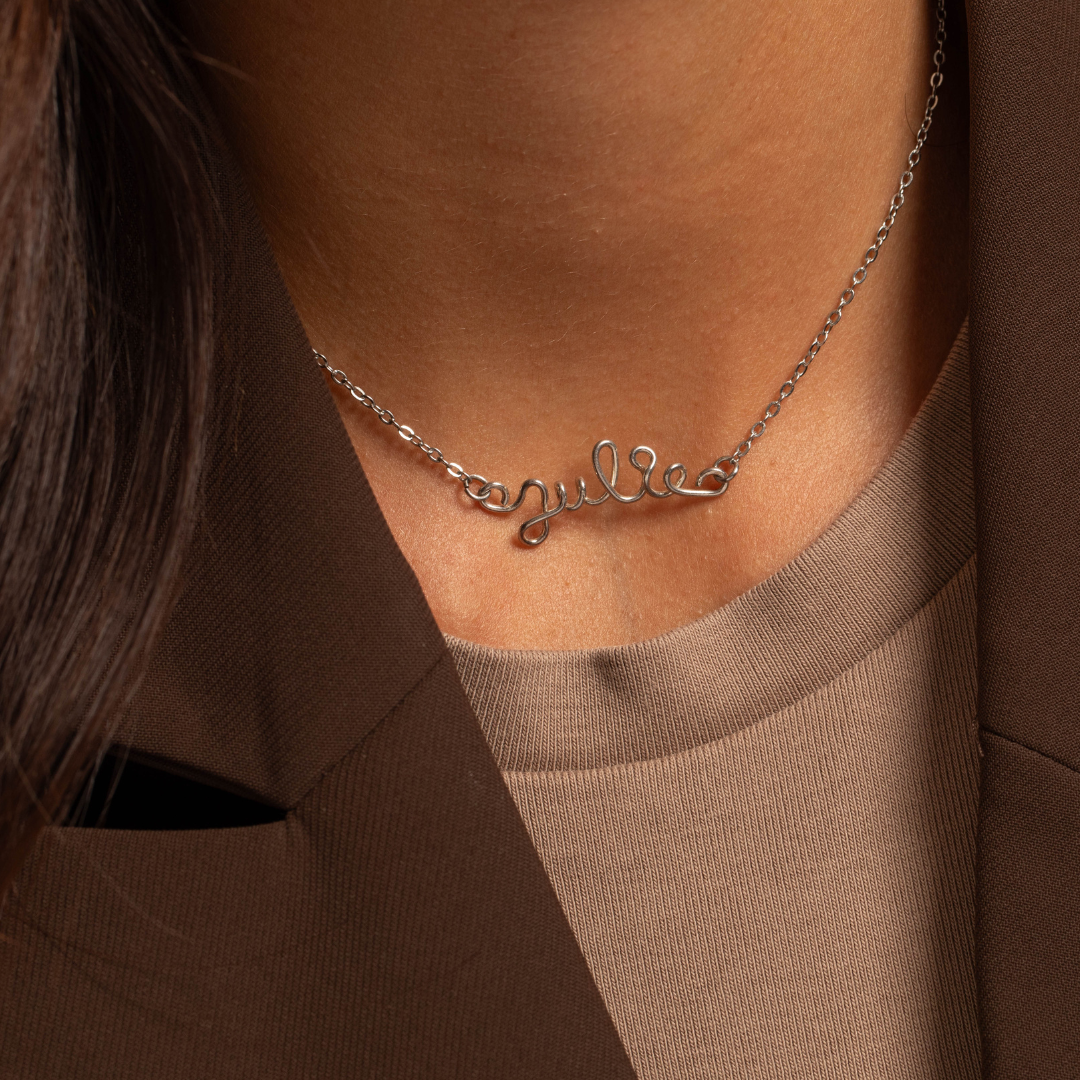 COLLIER FIL PLAQUÉ PERSONNALISÉ