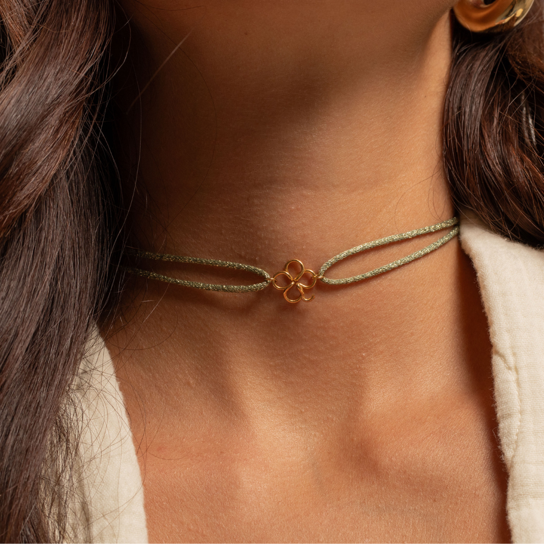 COLLIER CORDON TRÈFLE