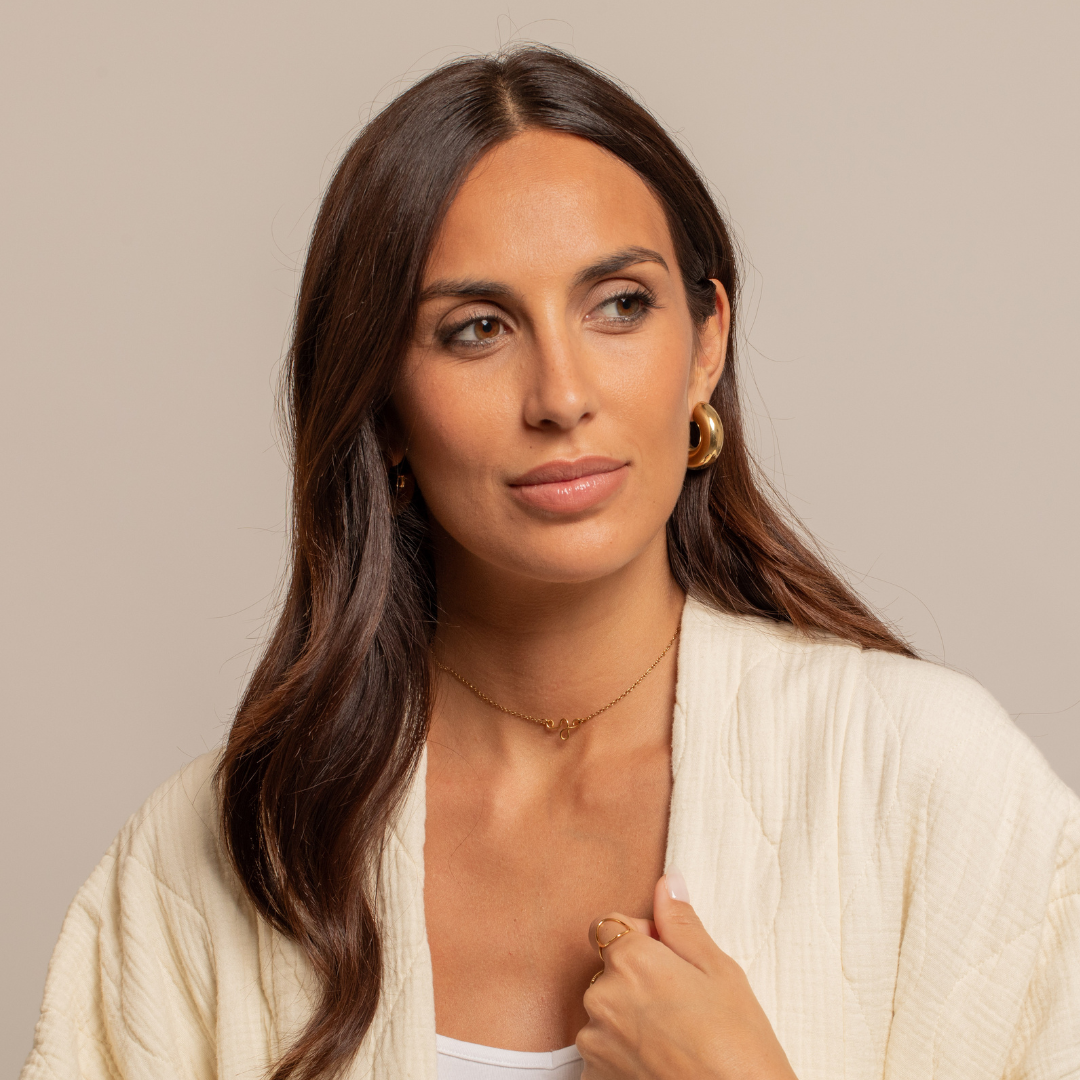 COLLIER FIL PLAQUÉ INITIALE