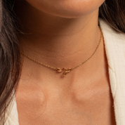 COLLIER FIL PLAQUÉ INITIALE