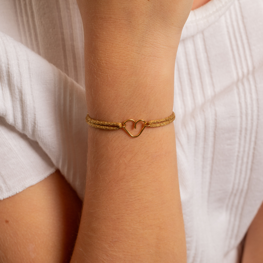 BRACELET CORDON COEUR (ENFANT)