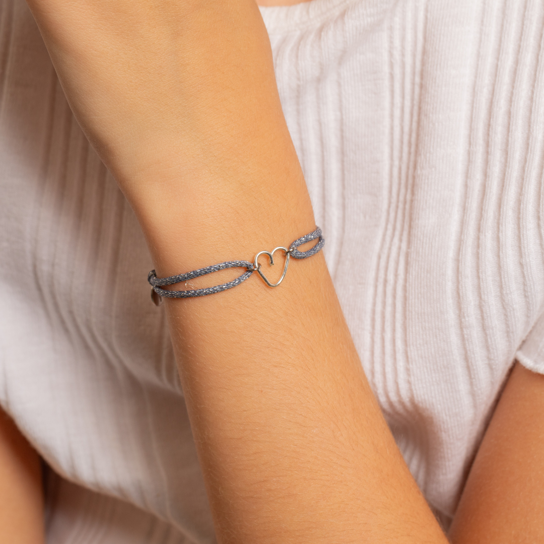 BRACELET CORDON COEUR (ENFANT)