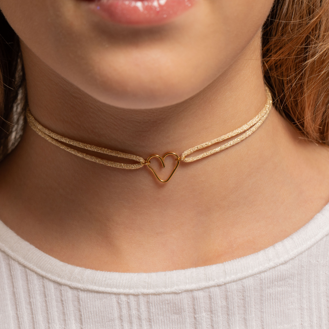 COLLIER CORDON COEUR (ENFANT)