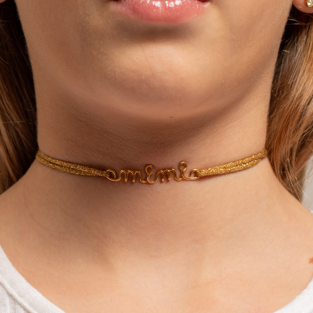 COLLIER CORDON FIL PLAQUÉ PERSONNALISÉ (ENFANT)