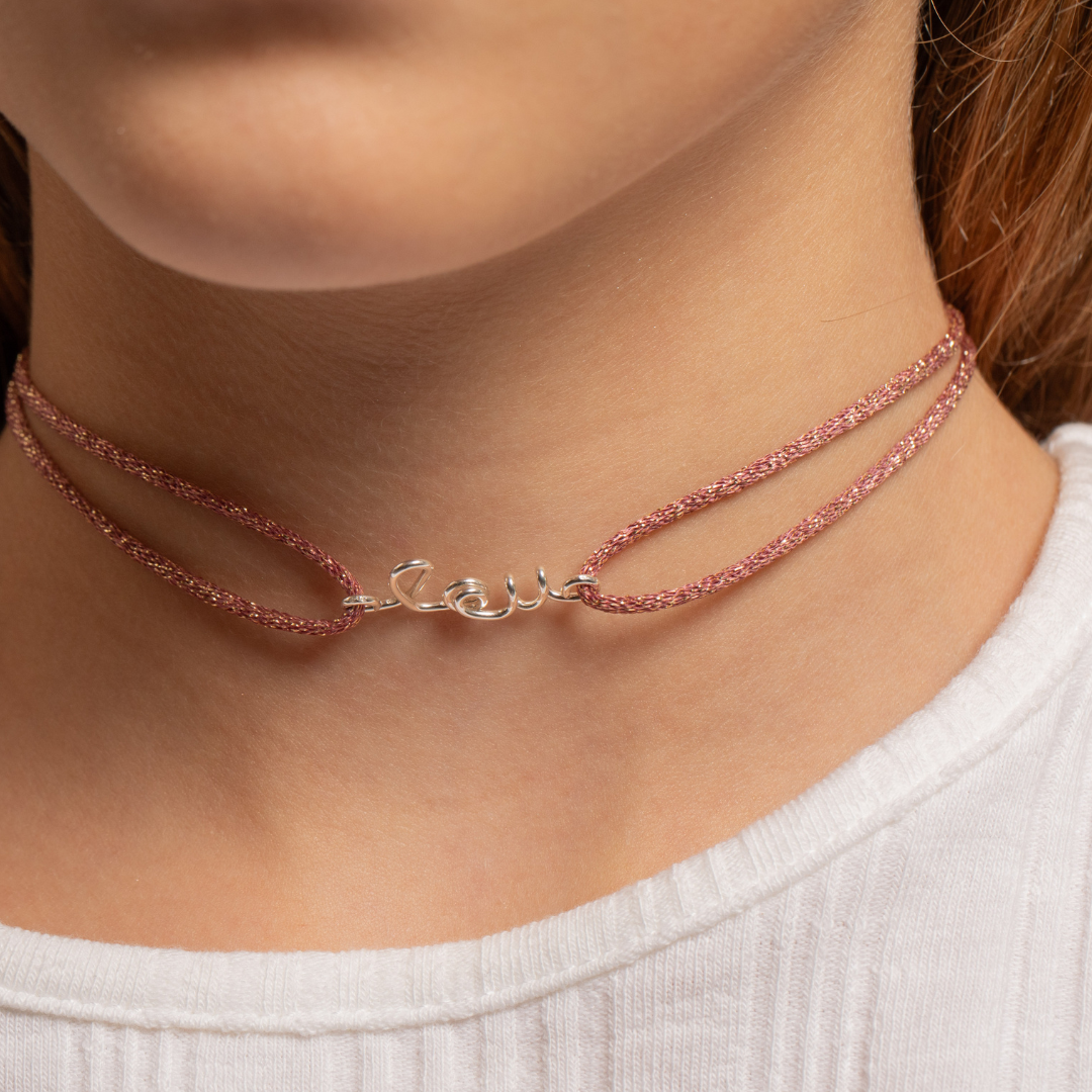 COLLIER CORDON FIL PLAQUÉ PERSONNALISÉ (ENFANT)
