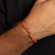 BRACELET CORDON FIL PLAQUÉ PERSONNALISÉ (HOMME)