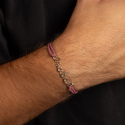 BRACELET CORDON FIL PLAQUÉ PERSONNALISÉ (HOMME)