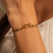 BRACELET CORDON FIL PLAQUÉ PERSONNALISÉ