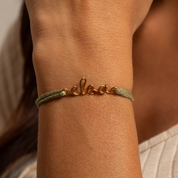 BRACELET CORDON FIL PLAQUÉ PERSONNALISÉ