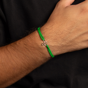 BRACELET CORDON FIL PLAQUÉ INITIALE (HOMME)